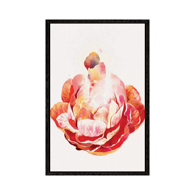 A Peaceful Soul by Pride Nyasha - Painting on Canvas, Black Floater Framed, 101.6cm H x 66.04cm W x 3.81cm D