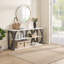 Console blanche de 72,91 pouces avec 3 niveaux de rangement, pour hall d'entrée, salon, vestibule, couloir, structure à 3 tablettes, construction solide
