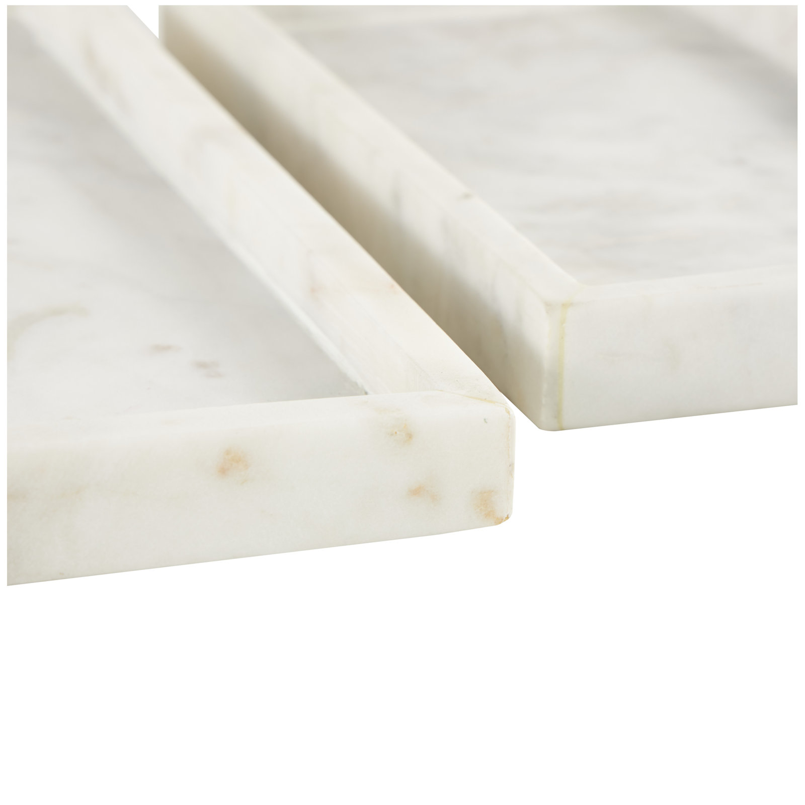 Marble Decorative Tray, 1.2" H x 14.05" W x 7.15" D, White
