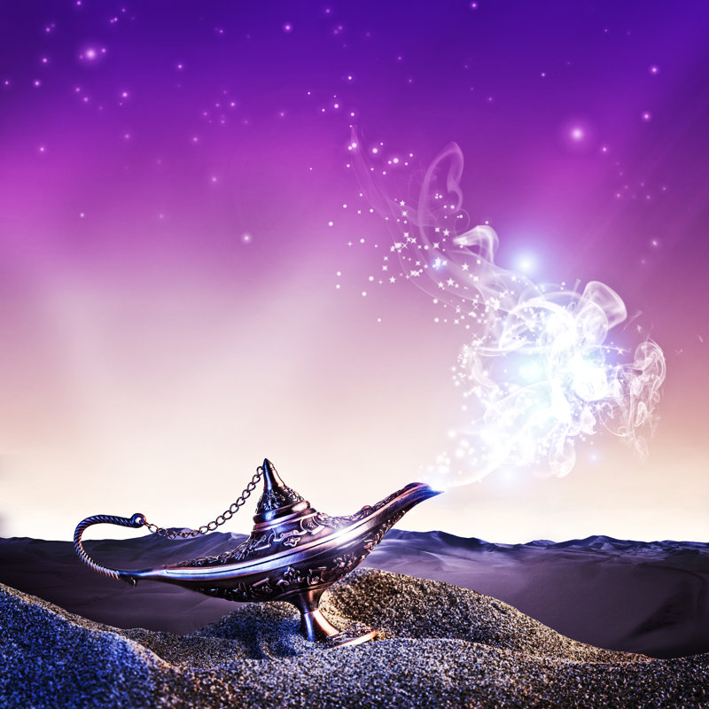 Magic Lamp by Tiero - Wrapped Canvas Print, 76cm H x 76cm W x 3.8cm D