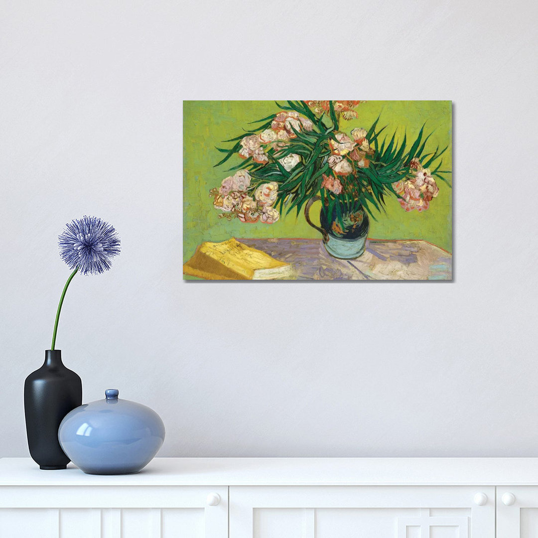 Oleanders by Vincent Van Gogh - Wrapped Canvas Painting