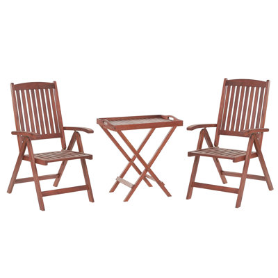 Galilea Acacia Wood Patio Dining Set with Square Table , Cushions Included