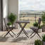 Latshaw Capri 2 Seater Rattan Bistro Set, Black, UKFR Certified-950486646-950486649