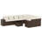 Vidaxl Garden Sofa Set Brown, Cream White