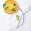 Serviette de table brodée fleur d'oranger