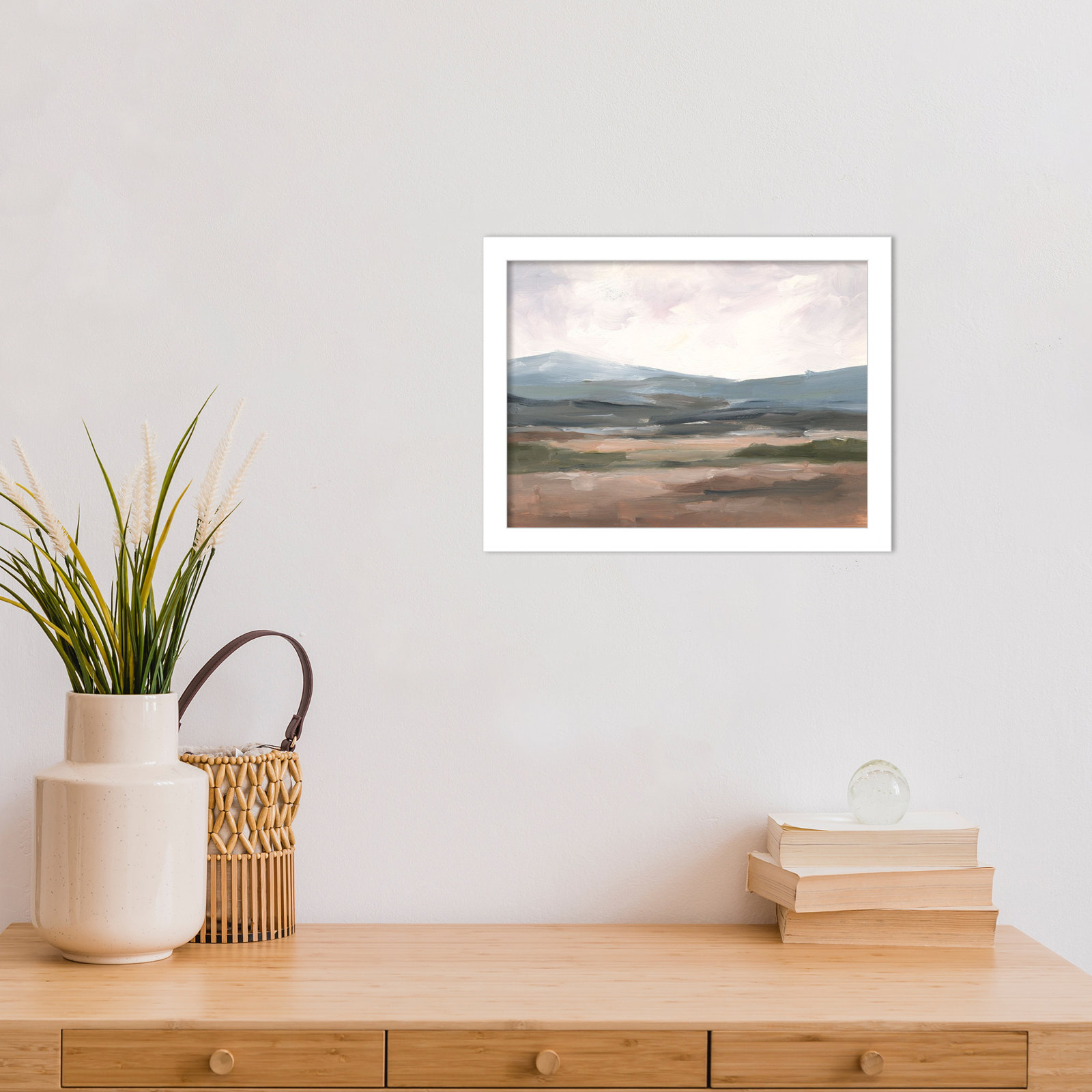 Ethan Harper "Serene Mountain Study I" Print, White, 10" H x 13" W