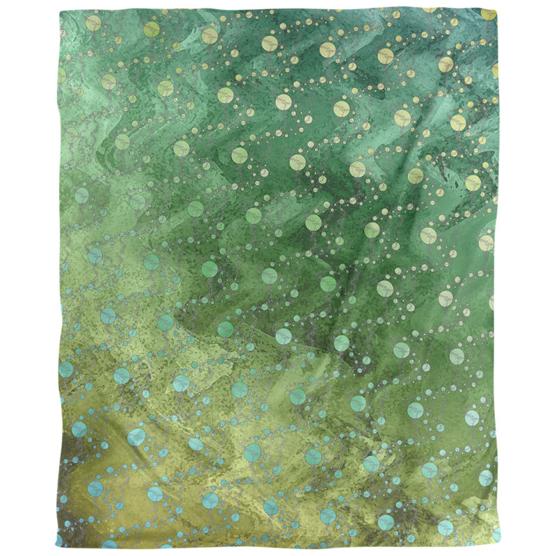 Housse de couette Katelyn Elizabeth, Housse de couette pour grand lit, Jaune / vert, Polyester brossé