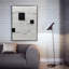 Art mural texturé abstrait noir et blanc, décoration murale peinture grès texturé 3D