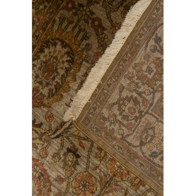 Oriental Area Rug in Camel/Green/Rust