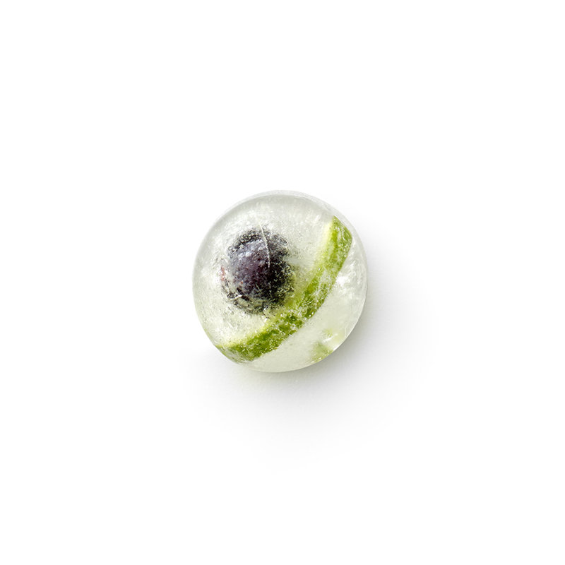 Lékué Round Ice Cube Tray with Lid, Blue