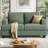 63" 2-Seater Upholstered Square Arm Sofa-1634482921