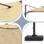 Parasol carré en porte-à-faux 11 pi beige (sans base de parasol)-1844508314