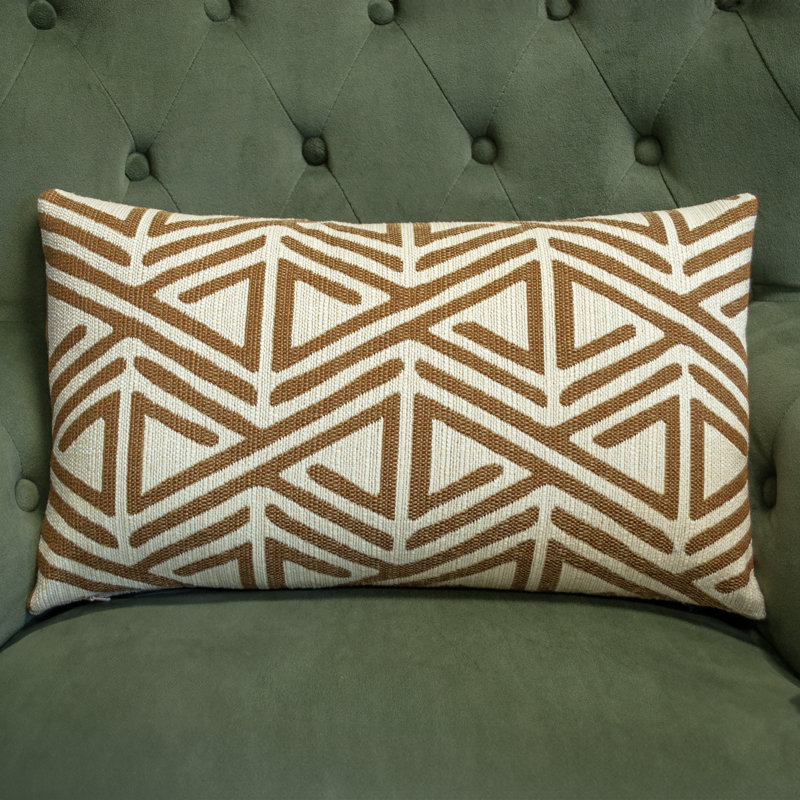 Ensemble de coussins décoratifs à motif géométrique Thomas and Brown, 12" x 20"
