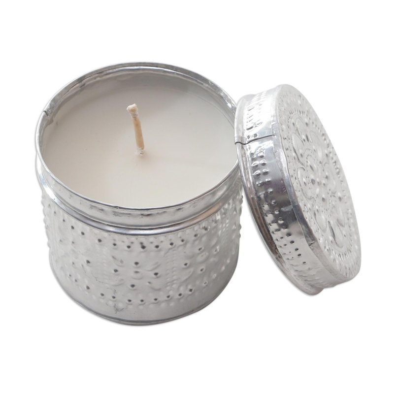 Unscented Jar Candle with Aluminum Holder
