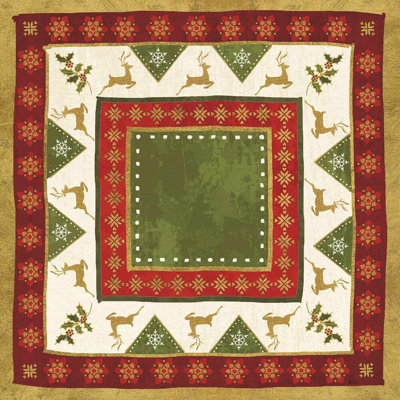 " Simply Christmas Tiles III No Snowflake " by Veronique Charron