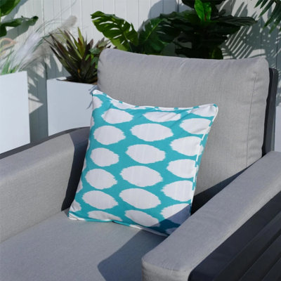 Set of 2 Polka Dot Square Throw Pillows, Decorative Indoor & Outdoor Accent Pillows for Sofa, Patio Furniture and Bedroom Seating
