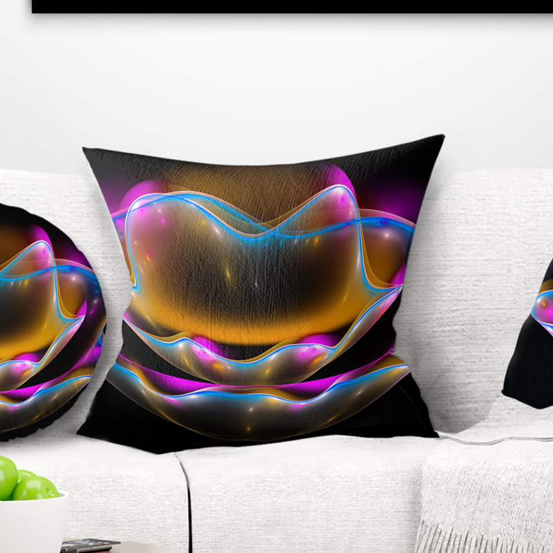 Coussin décoratif fleur foncé en couleur florale, 16 po x 1 po, Coussin décoratif
