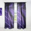 Tissu en soie lilas bleu avec une fine rayure blanche - Rideau en velours à motifs - 1 panneau-80631969