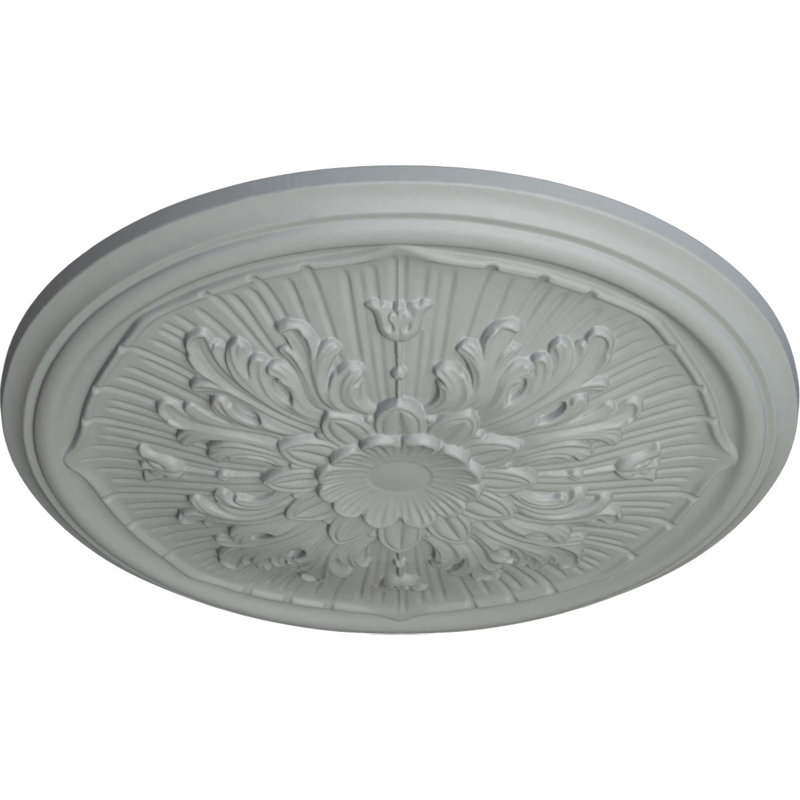 Médaillon de plafond Endurathane Luton, P 15 3/4 po x P 5/8 po (pour auvents jusqu'à 1 1/8 po), fini noir de jais peint à la main