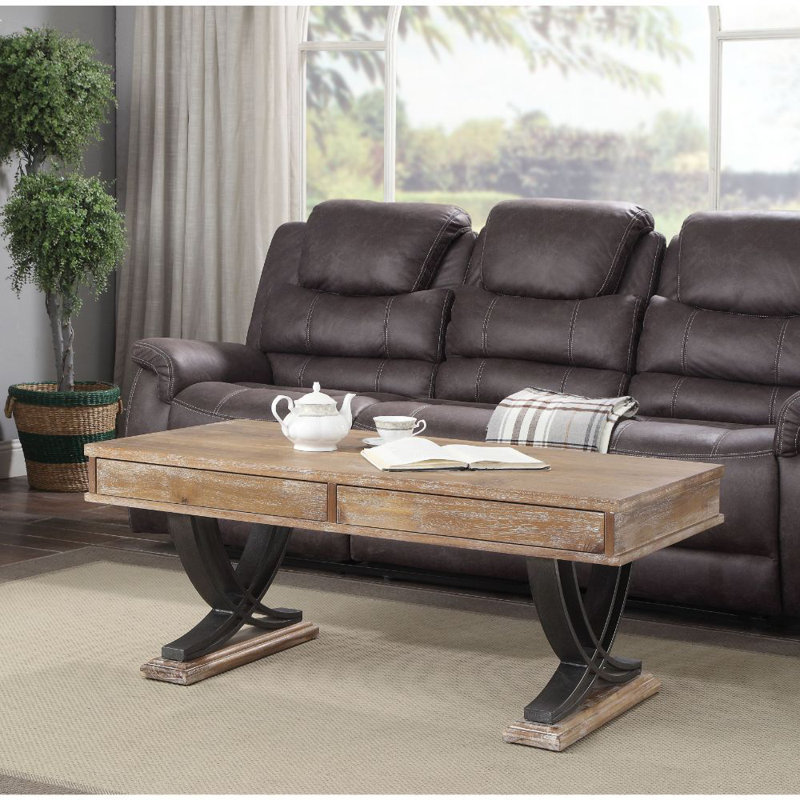 Table basse avec rangement demi-Anne