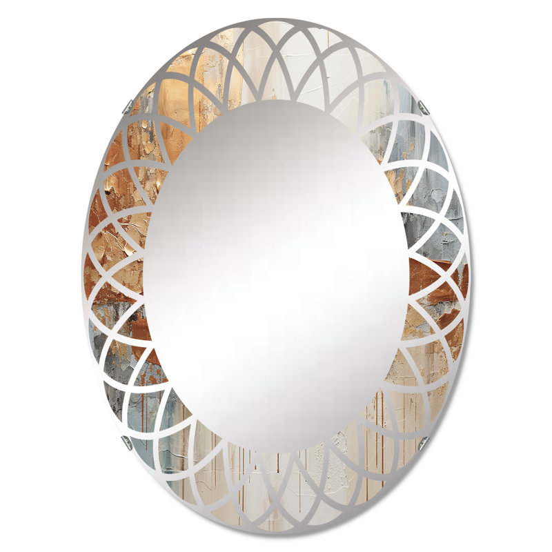 Straussvale - Miroir mural moderne ovale, 36 po x 24 po