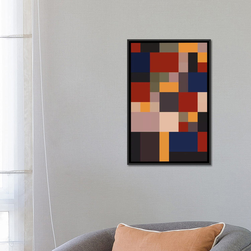 « bauhaus lives », impression sur toile, H 26 po x l 18 po x P 1,5 po, Toile avec cadre noir, Pas de tapis
