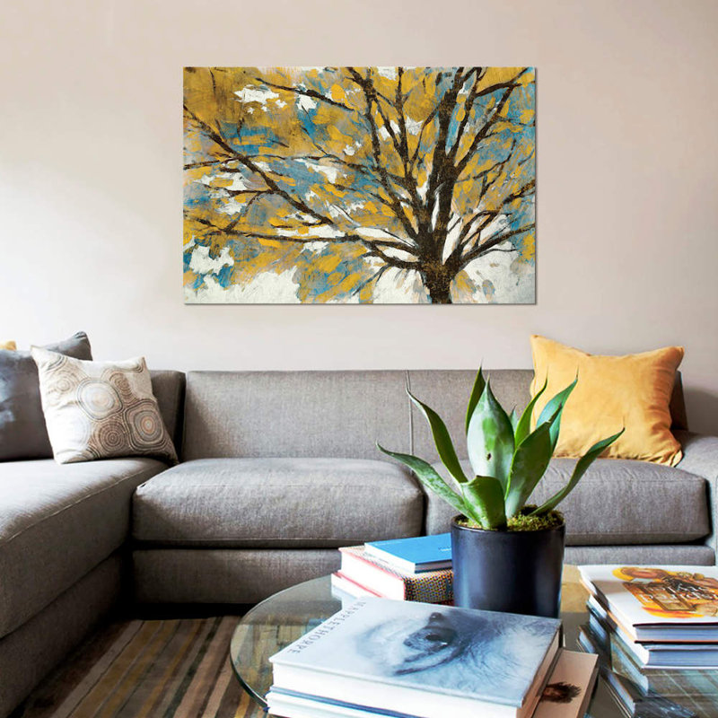 «Soleil», reproduction sur toile, H 12 po x l 18 po x P 1,5 po, Toile tendue, Pas de tapis