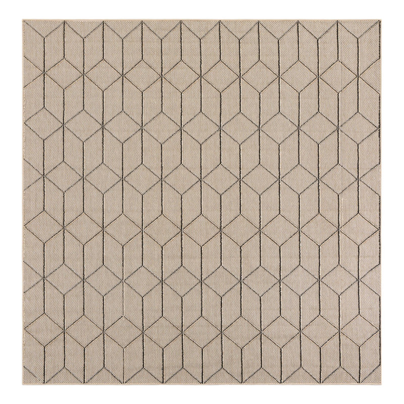 Indoor/Outdoor Trellis Area Rug, Square 7'10"