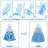 Lake Blue Gradient Flocked Artificial Christmas Tree-101419759-106242453