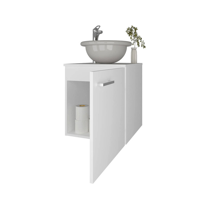  Meuble-lavabo avec lavabo et robinet intégrés, Blanc