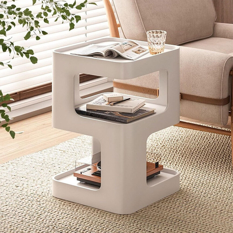 Metal Nightstand Small End Table Modern Side Table Accent Bedside Table 3 Tier Night Stands Bed Side Table For Living Room Bedroom Outdoor Entryway