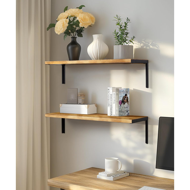Aidaliz 2 Piece Bracket Shelf