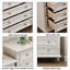 Armoire d'appoint en bois manufacturé blanc massif-1232165061
