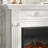 Beige Solid Wood Freestanding Fireplace