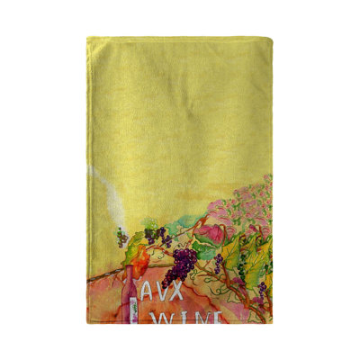 Serviette de thé à vin et raisin