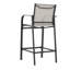 Ensemble de bar d'extérieur en polyester enduit de PVC avec structure en fer thermolaqué, gris