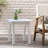SELMA Acacia Wood Accent Side Table In White PU, Weather-Resistant Rectangular End Table For Patio, Garden, Lawn, And Living Room