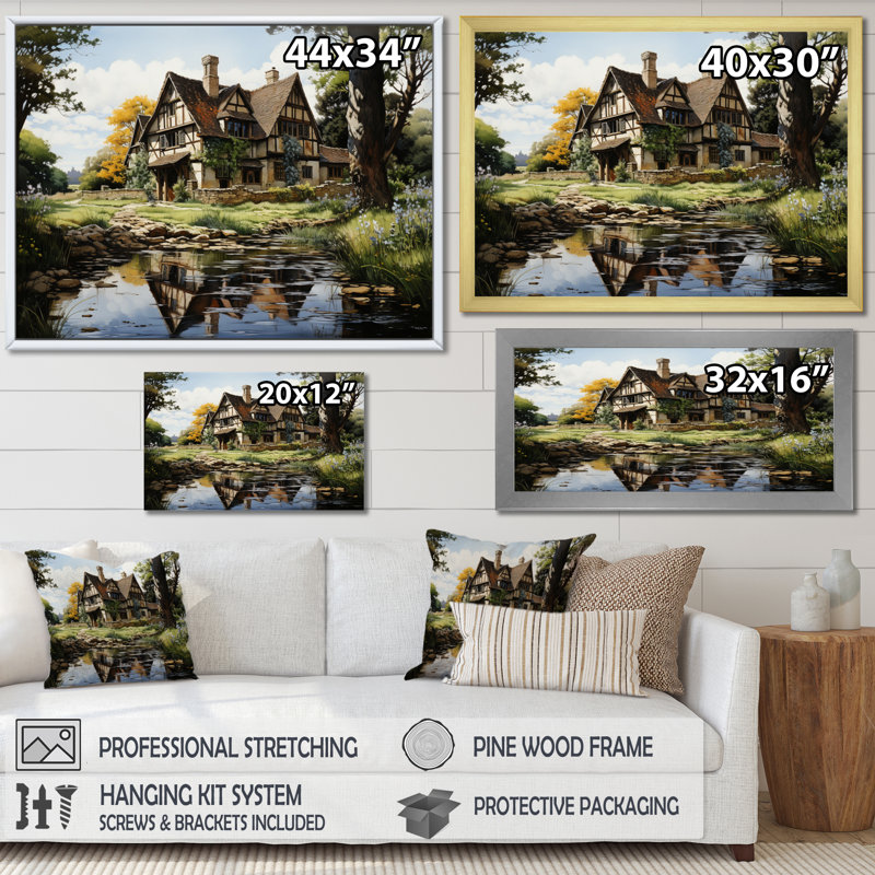 " England Cotswold Charmengland Landscape II ", 12" H x 20" W x 1" D, Wrapped Canvas