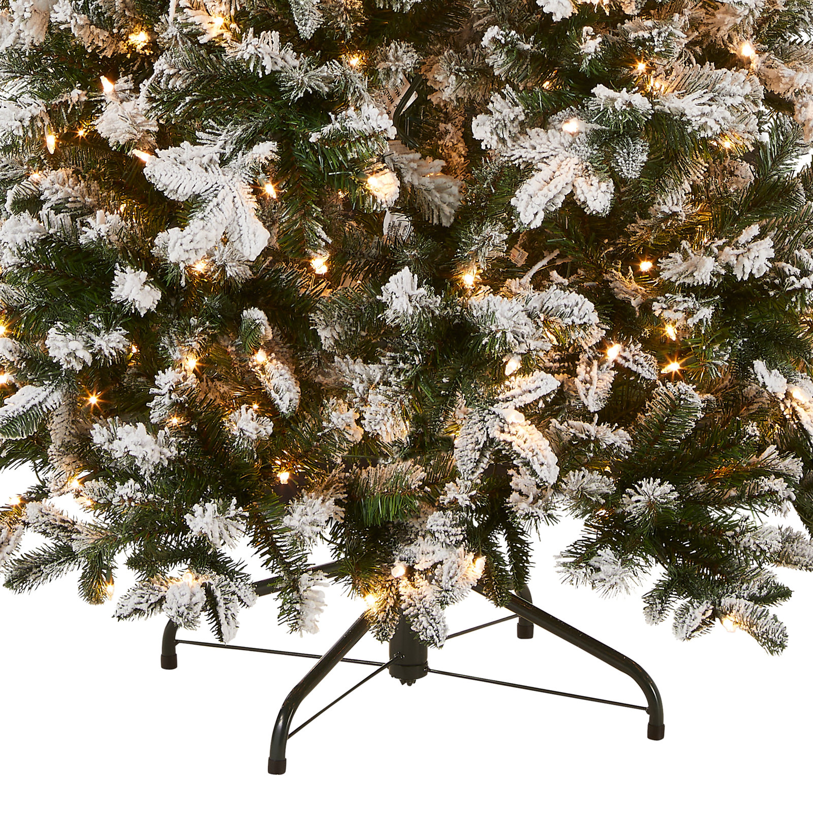 The Holiday Aisle® Snowy Everest Fir Medium Tree with Clear Lights, 9'