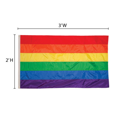 Drapeau arc-en-ciel à œillets