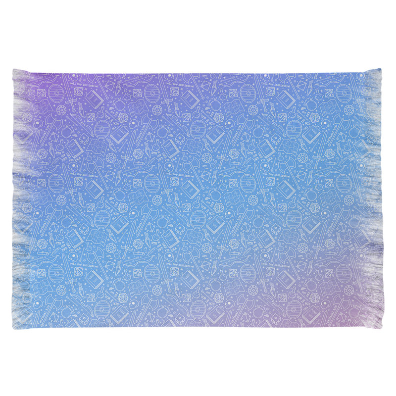 Tapis bleu/rose/vert dégradé rpg Mcguigan, Non
