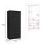 Armoire Taly avec portes doubles, 3 tiroirs et tringle suspendue noir Taly-326107798