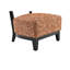 Chaise d'appoint contemporaine de style rustique orange - sans accoudoirs avec dossier incliné et pieds fuselés, chaise rembourrée en tissu de style Mid-Century moderne pour le salon