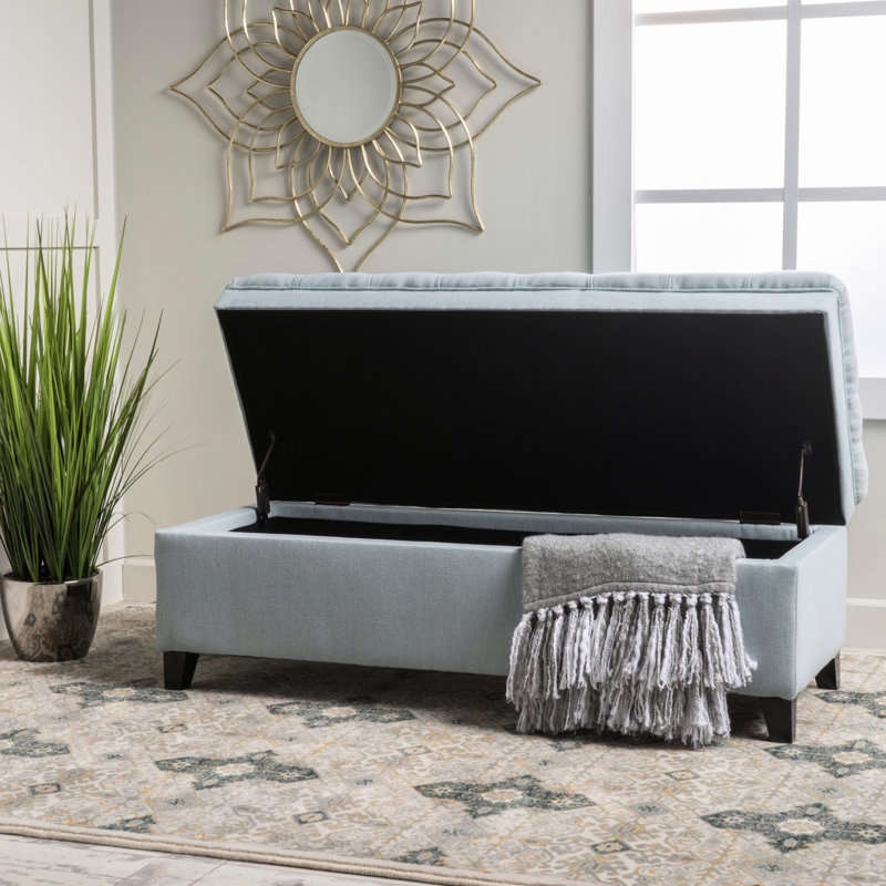 Storage Ottoman,Bench, Gray 