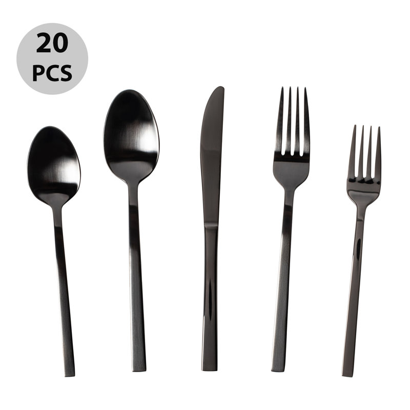 Ensemble de couverts 20 pièces en acier inoxydable Guiomar 18/10, service pour 4