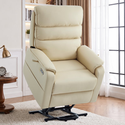 Fauteuil releveur inclinable Ã  double moteur pour personnes Ã¢gÃ©es, avec fonction massage et chauffage, rÃ©glage Ã©lectrique Ã  positions infinies, ports USB A et C
