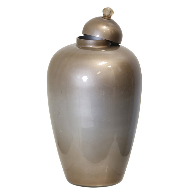 Gold Mercury - Glass Jar, 14" H x 7.5" W x 7.5" D, Brown/Silver