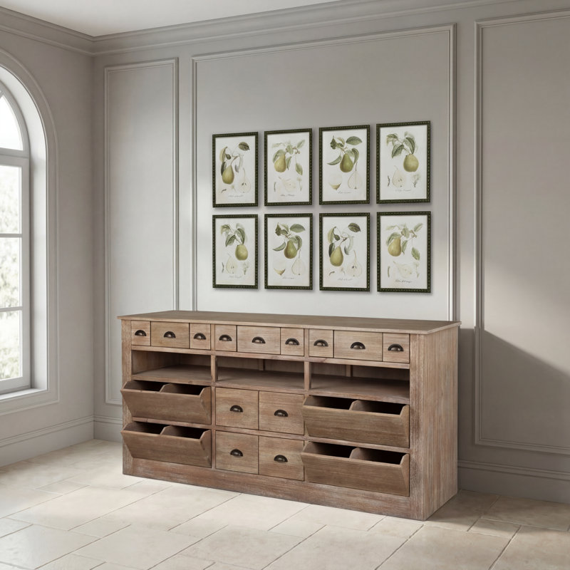 Vine Hill Counter, Driftwood, Whitewash