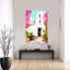 Vibrant Desert Mission Colorful Rustic Serene Cactus Architecture Landscape Wall Art Print 1 Piece Wrapped Canvas Wall Art-1920066129