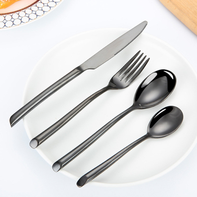 Ensemble de couverts 20 pièces en acier inoxydable Black Silverware